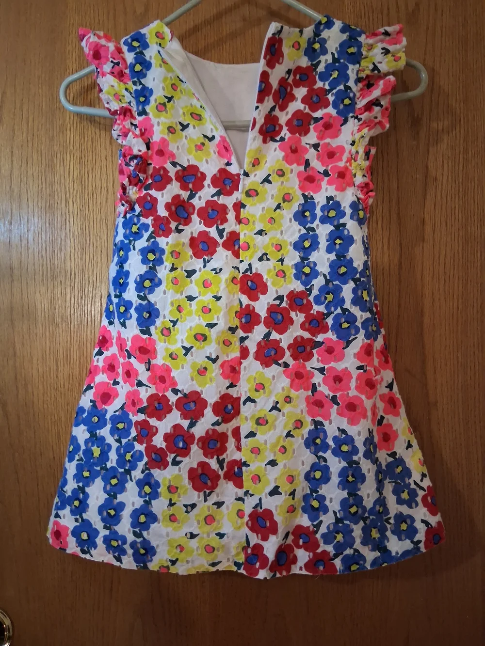 Pippa & Julie White Floral Sundress with Pink Blue Red Yellow Flowers